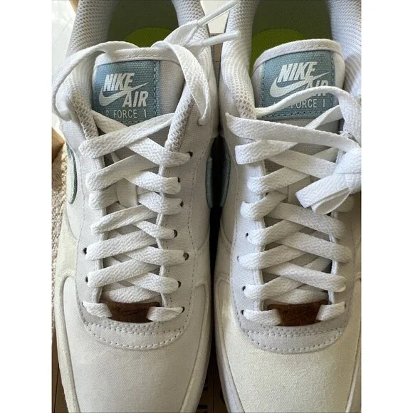 Nike Air Force 1 '07 SE Indigo Size 10 Women's CZ0269-100 White/Obsidian White - Picture 9 of 11